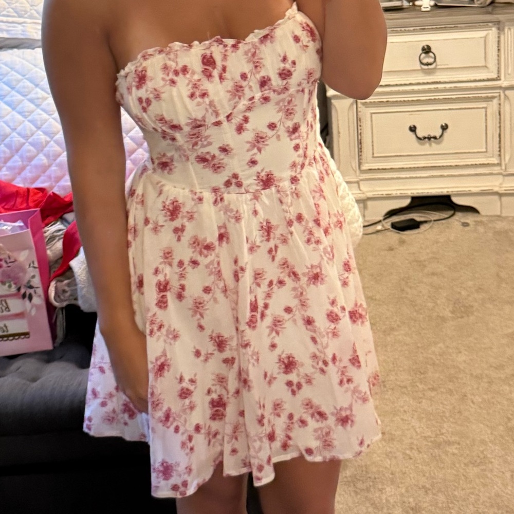 Floral Strapless Dress